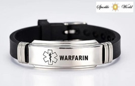 WARFARIN Medical Alert  Bracelet Wristband Stainless Steel - £6.69 GBP