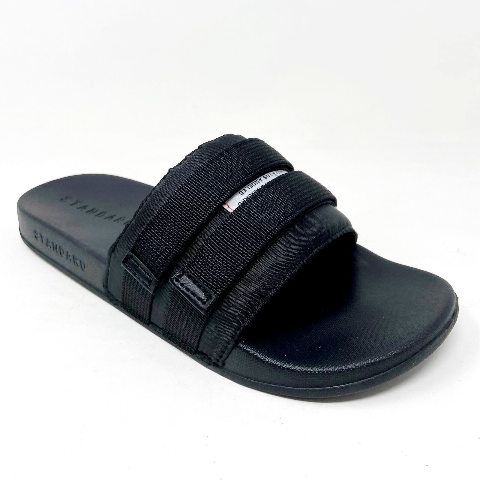 Primary image for STNDRD Standard Los Angeles Monaco Double Strap Black Womens Slide Sandals