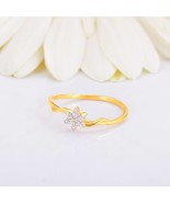 Beautiful 14K Gold Jasmine In Bloom Diamond Ring | Elegant Floral Design... - £82.54 GBP