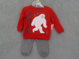 KIDGETS 2PC JOGGER SET INFANT BOYS SZ 12 MOS &quot;STAY WILD&quot; SWEATSHIRT &amp; PA... - $9.99