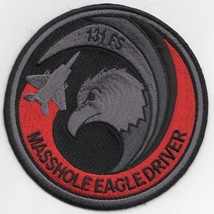 4" Usaf Air Force 131FS Masshole Eagle Driver Swirl Embroidered Jacket Patch - £27.48 GBP