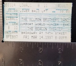 Gregg Allman Brothers Band - Vintage 1997 Beacon Theater Concert Ticket Stub - £7.94 GBP