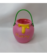 Disney Winnie the Pooh Honey Pot 2.25 Inch Pink Blow Mold Plastic - $12.95