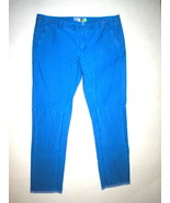 New NWT Designer MSGM Skinny Moto Pants Blue Italy 42 Womens 6 Crop Flat... - £284.89 GBP