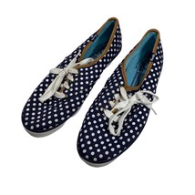 Keds Champion Sneaker Navy Blue White Polka Dot Shoes WF46400M A14 61437 SZ 7 - £18.12 GBP