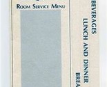 Holiday Inn Room Service Menu New Hope Pennsylvania 1990&#39;s - $17.82