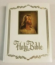Vintage 1978 White Holy Bible King James Version Red Letter Reference Edition - £17.19 GBP
