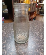 Vintage `1934 5 Cent Universal Store Half Pint Milk Dairy Bottle Ribbed ... - $282.06 MXN