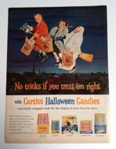 Curtiss Halloween Candies Trick or Treat Ghost Candy Cut Magazine Print Ad 1962 - £23.97 GBP