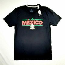 Adidas Mexico Men&#39;s Performance Tee Size Medium Black QB6 - $16.82