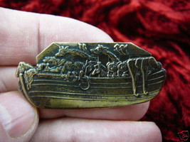 (b-noah-1) Noah Noah&#39;s Ark monkeys elephants zebra boat pin brooch - £12.54 GBP