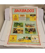 Vintage Cotton Irish Linen Tea Towel BARBADOS RUM NOS - $335.76 MXN