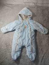 Layette USPA US Polo Association Hooded Bunting Embroidered Plaid Lining 3-6 M - $13.86