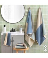 Welspun WelHome Towel Set Blue Multicolor Color Block 6-Piece Bath Hand - $95.72 CAD