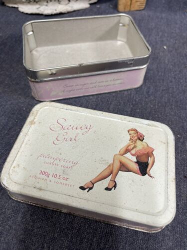 Primary image for Vintage Saucy Lady Soap Tin Reproduction Pampering Luxury Soap