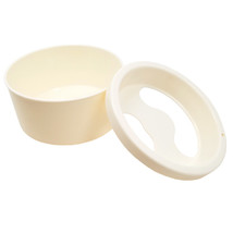 Acetone Resistant Round Style Manicure Bowl With Removable Lid  White - £9.58 GBP