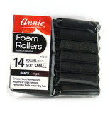 ANNIE 5/8&quot; SMALL FOAM HAIR ROLLERS - BLACK - 14 PCS. (1061) - $10.85 CAD