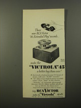 1954 RCA Victor Model 45EY2 Phonograph Advertisement - $18.49