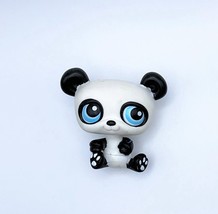 Littlest Pet Shop LPS #90 Black and white Panda Bear w Blue Eyes Pink Magnet - £3.99 GBP