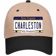 Charleston West Virginia Novelty Khaki Mesh License Plate Hat - £22.90 GBP