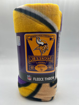 Minnesota Vikings Fleech 50x60 Inch Polyester Throw Blanket - $28.04