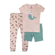 allbrand365 designer Girls Or Boys 3 Piece Cotton Pajama Set, 2T, Pink - £21.18 GBP