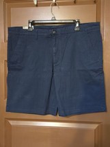 Member&#39;s Mark Men Short Size 40 Navy Blue Regular Fit Everyday Flat Front Short  - £6.23 GBP