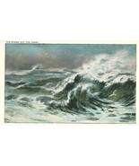 The Storm off the Coast, 1920s  unused Postcard - £3.94 GBP