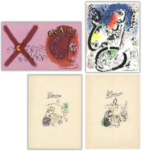 Bundle- 4 Assorted Marc Chagall Stone Lithographs - £1,252.12 GBP