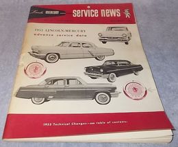 Original Ford Motor Co Lincoln Mercury Service News Advance Data Manual 1952 - $12.95