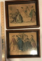 2 Antique 1872 French Fashion Etching Les Modes Parisiennes Petersons Magazine - $68.59