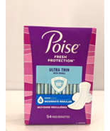 Poise Fresh Protection Pads Ultra Thin with Wings Moderate Regular 54 Co... - $265.09 MXN