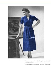 1950s Dress V Neckline, Short Sleeve Slight Flared  - Knit pattern (PDF ... - £2.94 GBP