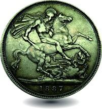 1887 Victorian Silver Crown - £70.66 GBP