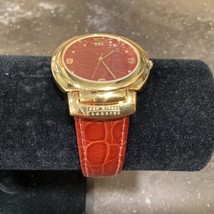 Vintage Joan Rivers Classics Ladies Wristwatch Red Leather Crocodile - $12.11