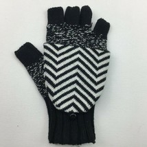 Lucky Brand Exploded Geo Gloves Winter Fingerless Mittens Black One Size - £15.92 GBP