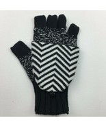 Lucky Brand Exploded Geo Gloves Winter Fingerless Mittens Black One Size - £15.84 GBP