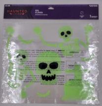 Haunted Living Halloween Gel Window Clings Skeleton Skull Halloween Decorations - £7.19 GBP