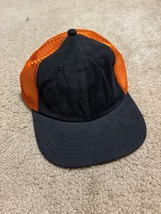 OnlyNY Orange Black 5 Panel Trucker Hat cap NWOT Unisex Adjustable Size - £24.58 GBP