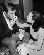 Adam West and Lee Meriwether in Batman in plain clothes on set together ... - £55.94 GBP