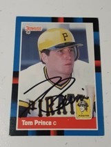 Tom Prince Pittsburgh Pirates 1988 Donruss Autograph Card #538 READ DESCRIPTION - £3.88 GBP