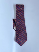 Vintage Hermes Silk Classic Tie Blue and Red - $1,390.57 MXN