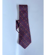 Vintage Hermes Silk Classic Tie Blue and Red - $1,390.57 MXN
