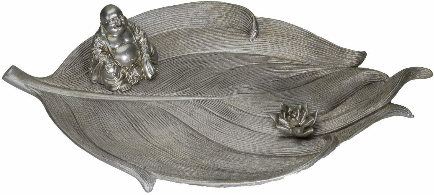 Feng Shui Zen Hotei Laughing Buddha With Lotus Flower Incense Holder Fig... - $21.99