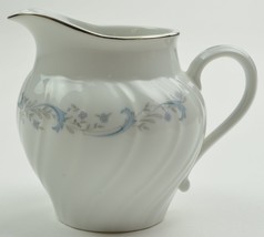 Camelot China Gracious Pattern 1990 Creamer Pitcher Japan Blue Scrolling Floral - £10.06 GBP
