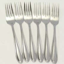 Wallace Modern Thread Salad Forks 18/10  7 1/4&quot; Stainless Lot of 6 - $16.65