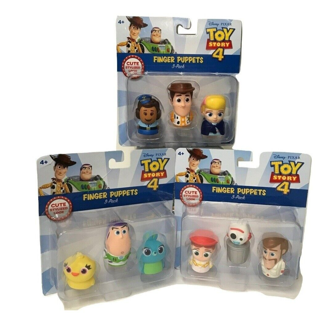 Primary image for Toy Story 4 Finger Puppets 3 Pack Get The Complete Set Of 9 Characters Fun Gift