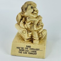 1972 Paula Statue Figurine Dad You&#39;re The Swellest Best Fathers Day 3” VTG - £8.38 GBP
