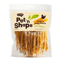 Pet &#39;n Shape Chicken Hide Twists: Real Chicken Wrapped around Rawhide for Health - £29.68 GBP+