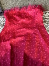 Lovers &amp; Friends Maisey Mini Dress Hot Pink Heart Print Ostrich Feathers... - £22.34 GBP